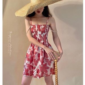 Red Floral Atelier Dress